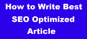 Write Complete SEO Optimized Post in WordPress Blog