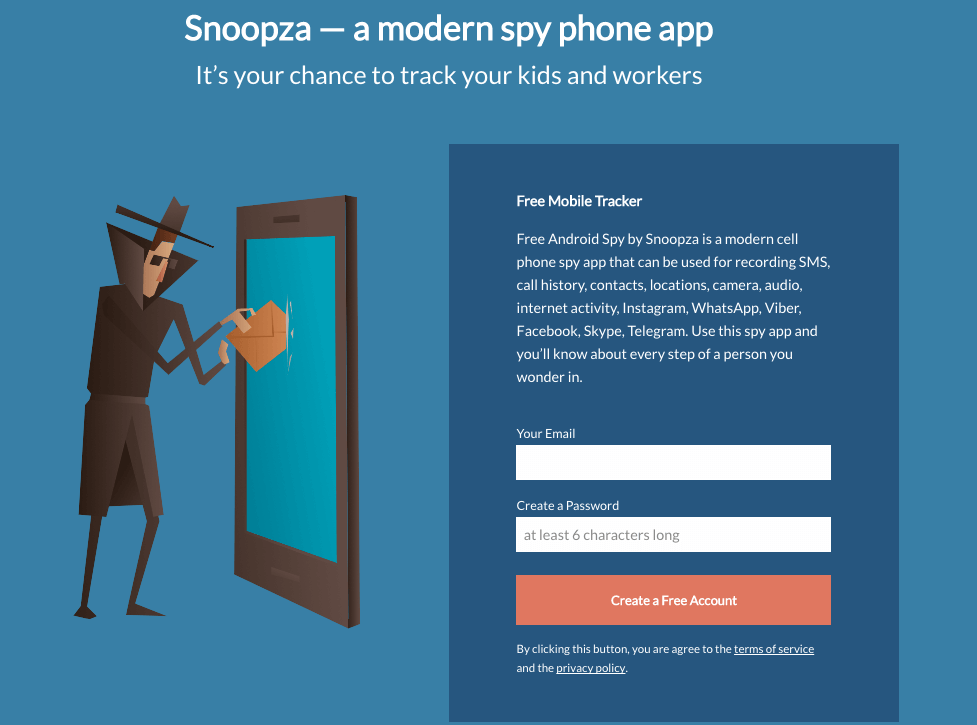 Snoopza spy app